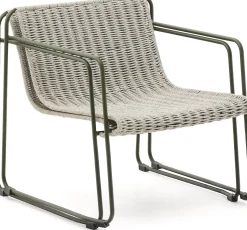 Tuinstoelen-Kave Home Maurina Outdoor Fauteuil Donkergroen