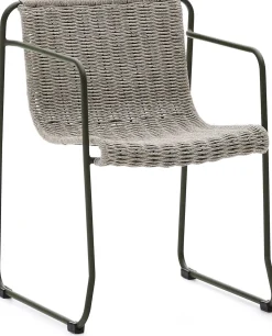 Tuinstoelen-Kave Home Maurina Tuinstoel Grijs, Groen