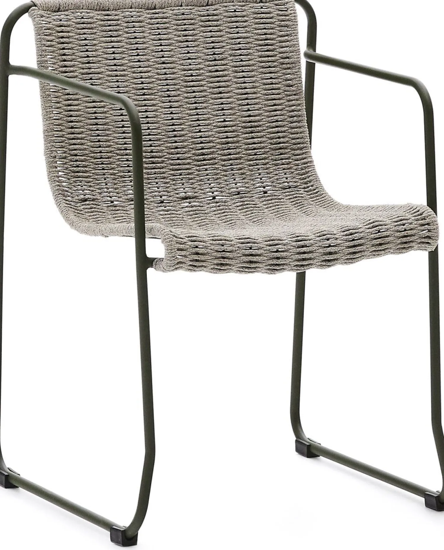 Tuinstoelen-Kave Home Maurina Tuinstoel Grijs, Groen