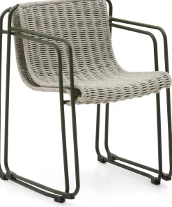Tuinstoelen-Kave Home Maurina Tuinstoel Grijs, Groen