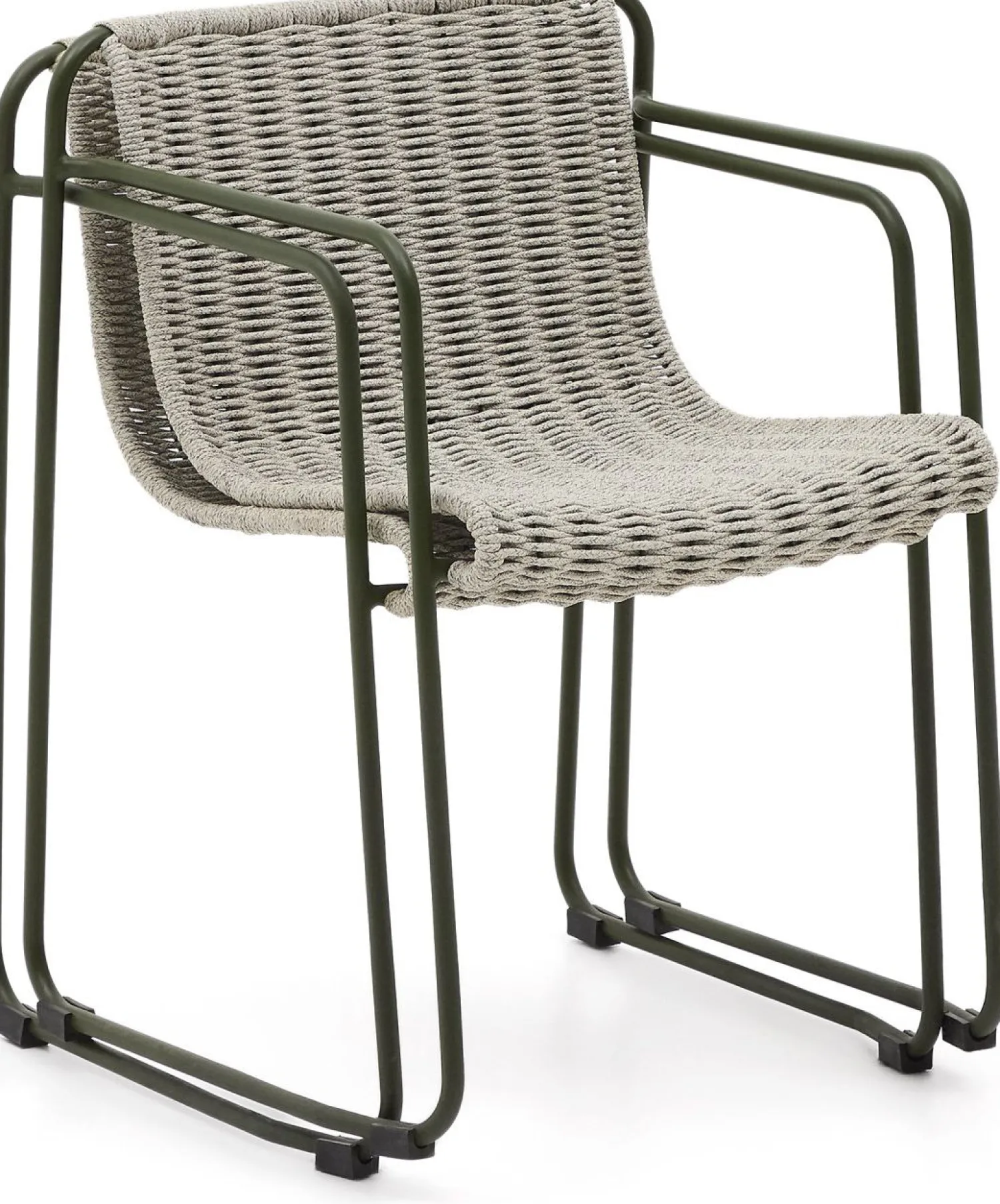 Tuinstoelen-Kave Home Maurina Tuinstoel Grijs, Groen