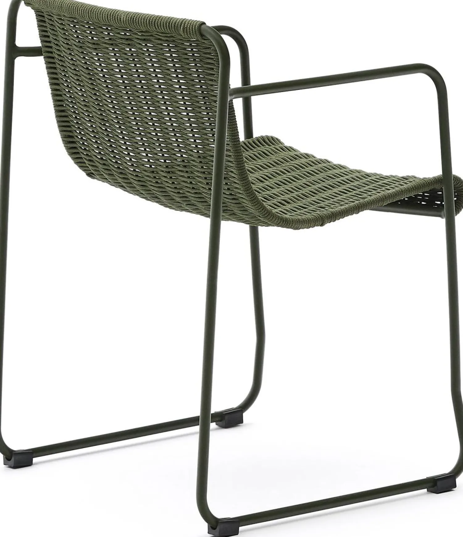 Tuinstoelen|Eetkamerstoelen Met Armleuning-Kave Home Maurina Tuinstoel Donkergroen