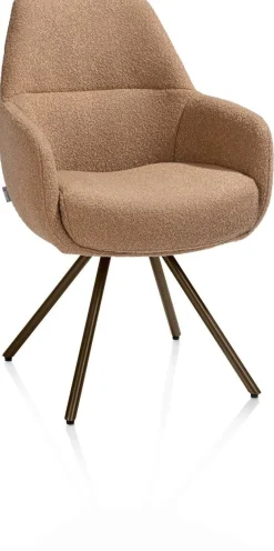 Eetkamerstoelen Met Armleuning-XOOON Mavis Armstoel Okergeel
