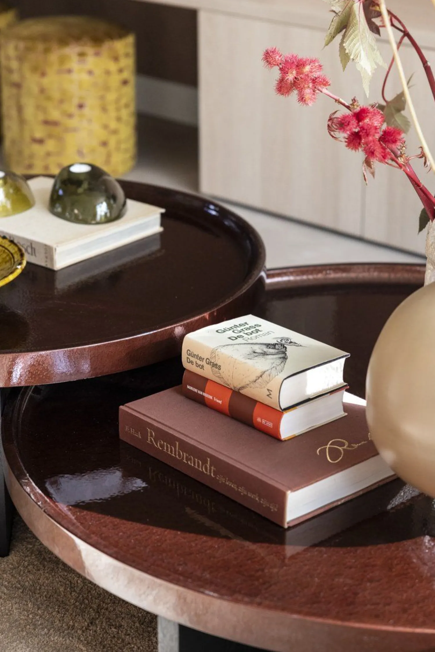 Ronde Salontafels-Eleonora Mayson L Salontafel Rood
