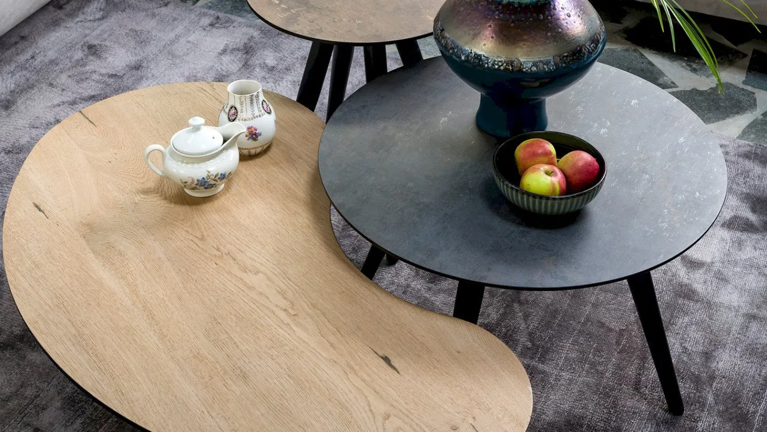 Ronde Salontafels-Henders en Hazel Maze Rond S Salontafel Antraciet