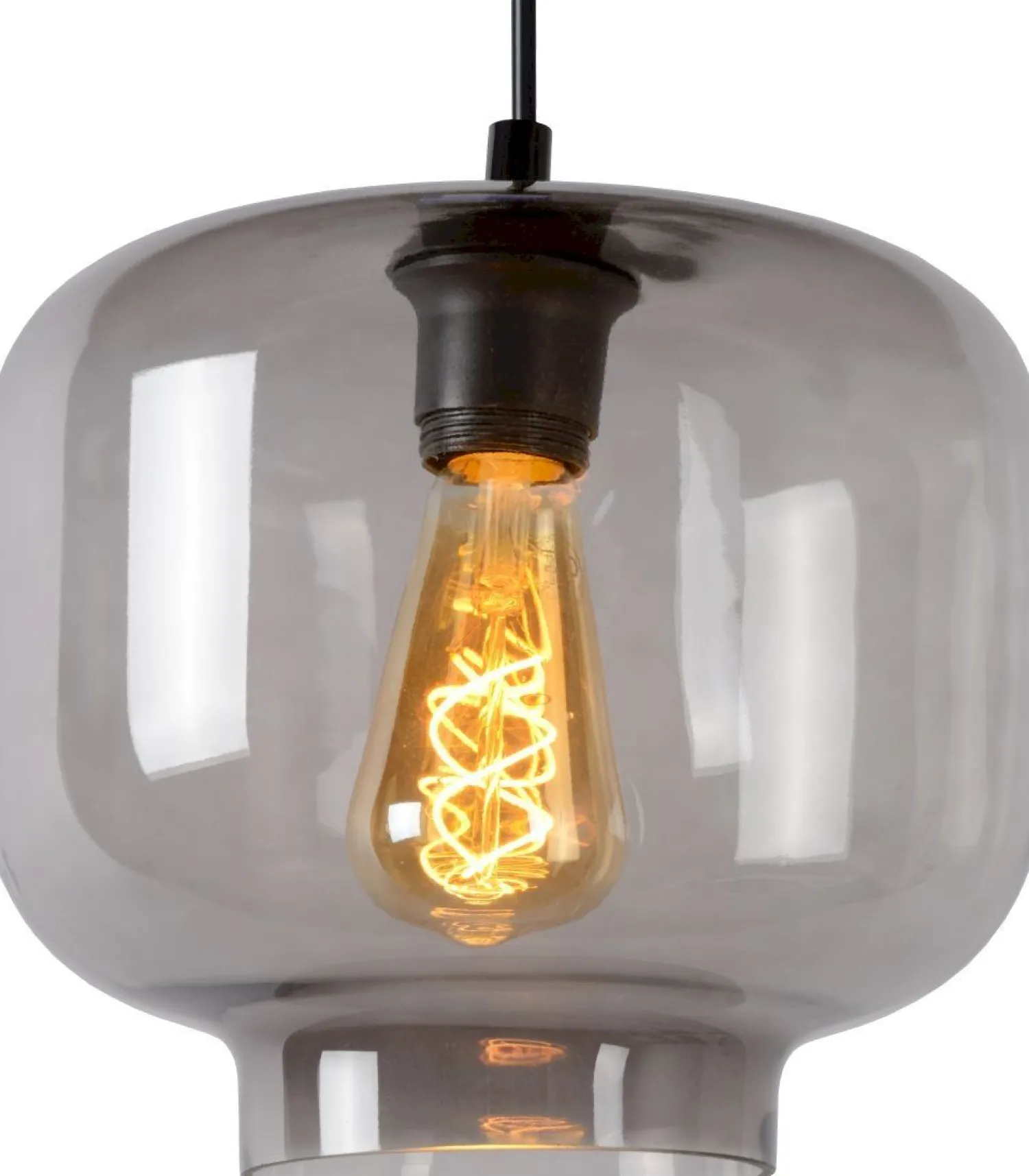 Moderne Hanglampen|Moderne Hanglampen-Lucide Medine Hanglamp Zwart