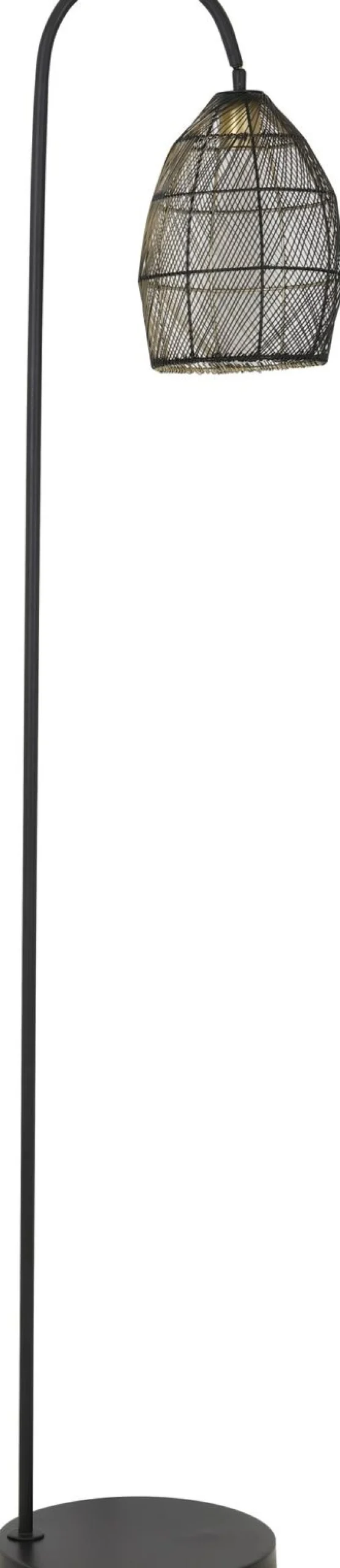 Industriële Vloerlampen|Vloerlampen-Trendhopper Medita Vloerlamp Zwart, Goud