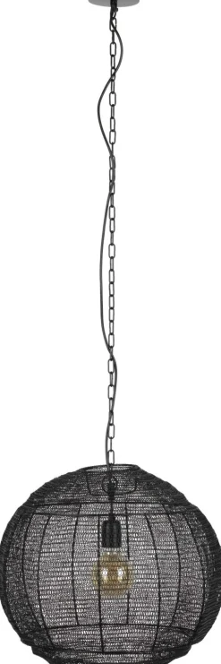 Industriële Hanglampen|Industriële Hanglampen-Dutchbone Meezan M Hanglamp Black