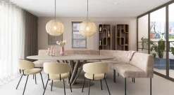 Industriële Hanglampen|Industriële Hanglampen-Dutchbone Meezan M Hanglamp Sand Grey