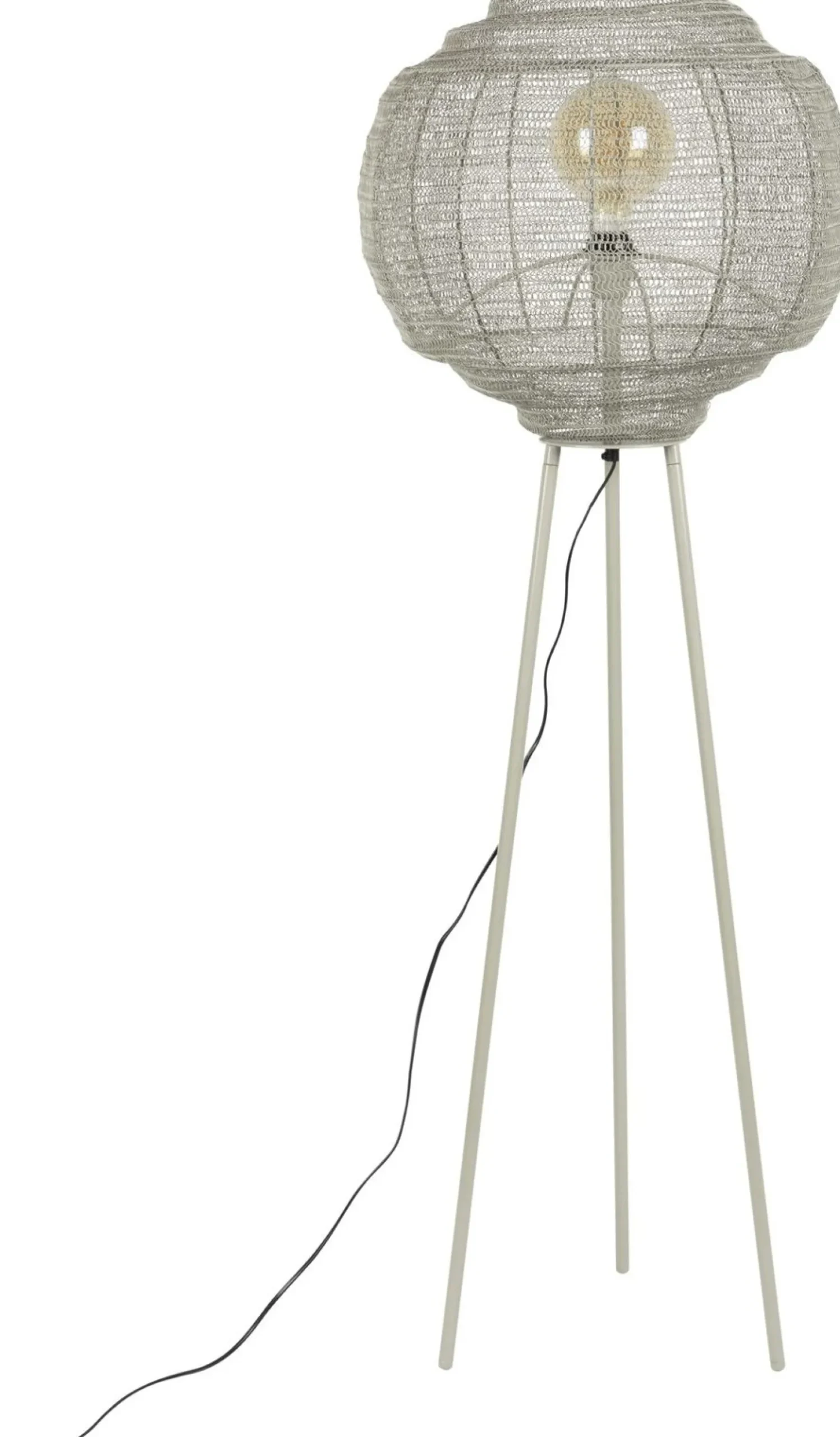 Industriële Vloerlampen|Vloerlampen-Dutchbone Meezan Vloerlamp Sand Grey