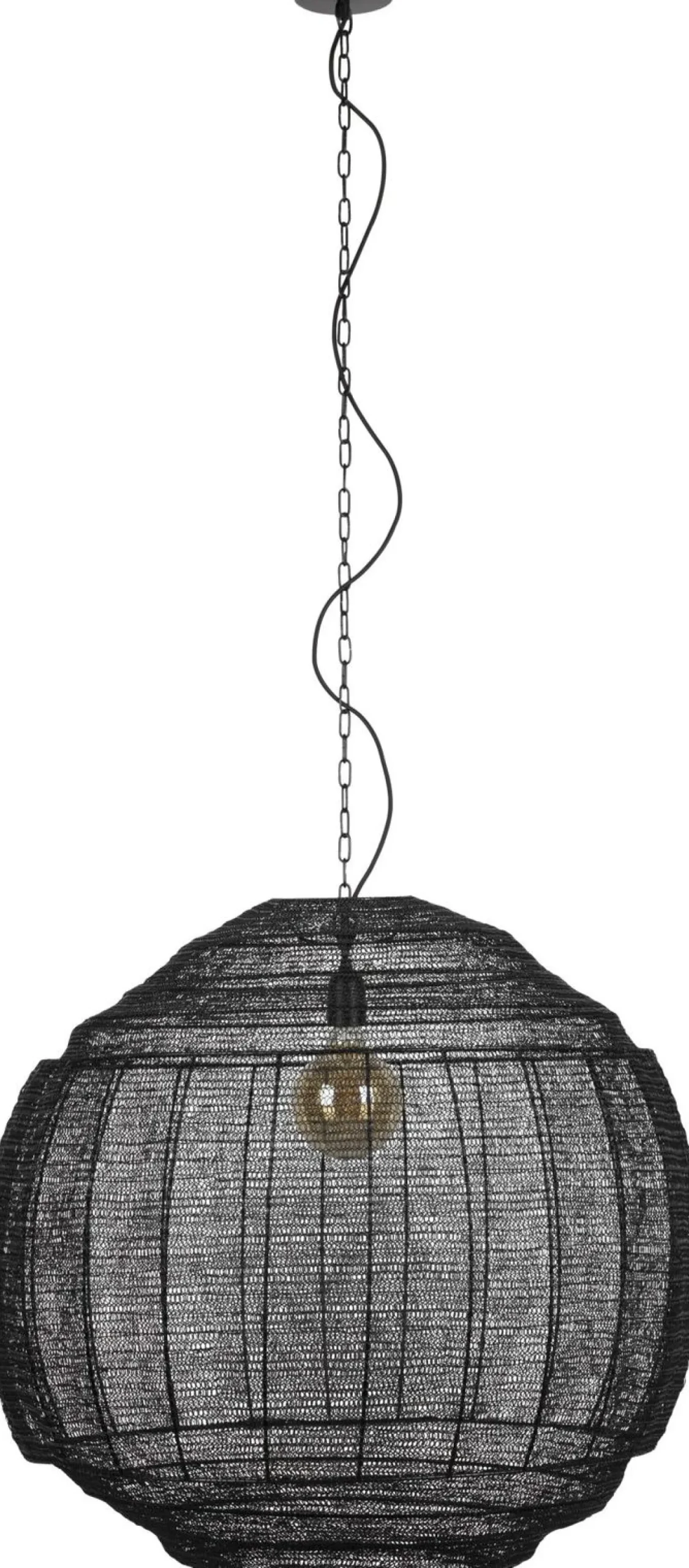 Industriële Hanglampen|Industriële Hanglampen-Dutchbone Meezan XL Hanglamp Black