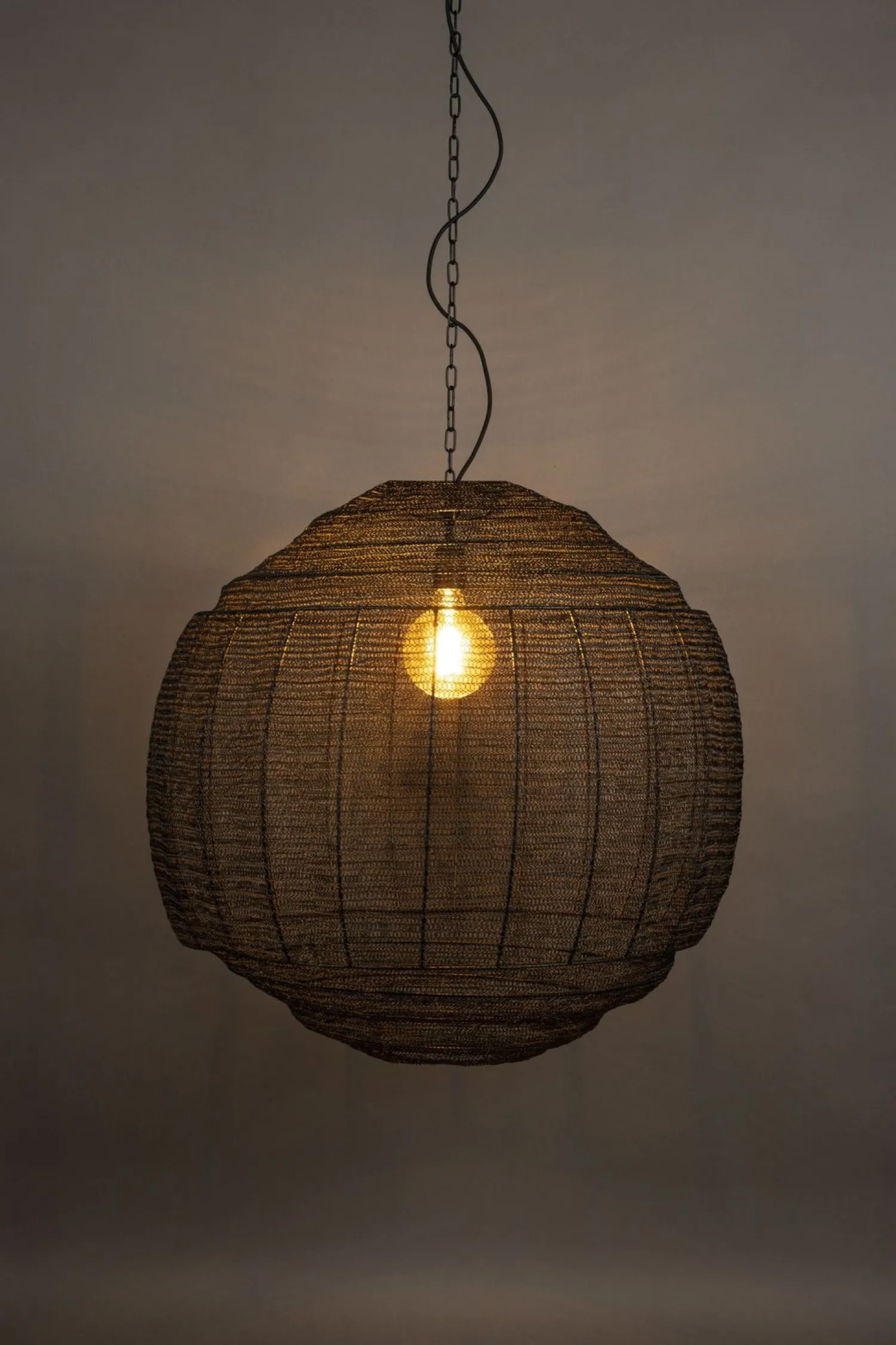 Industriële Hanglampen|Industriële Hanglampen-Dutchbone Meezan XL Hanglamp Black