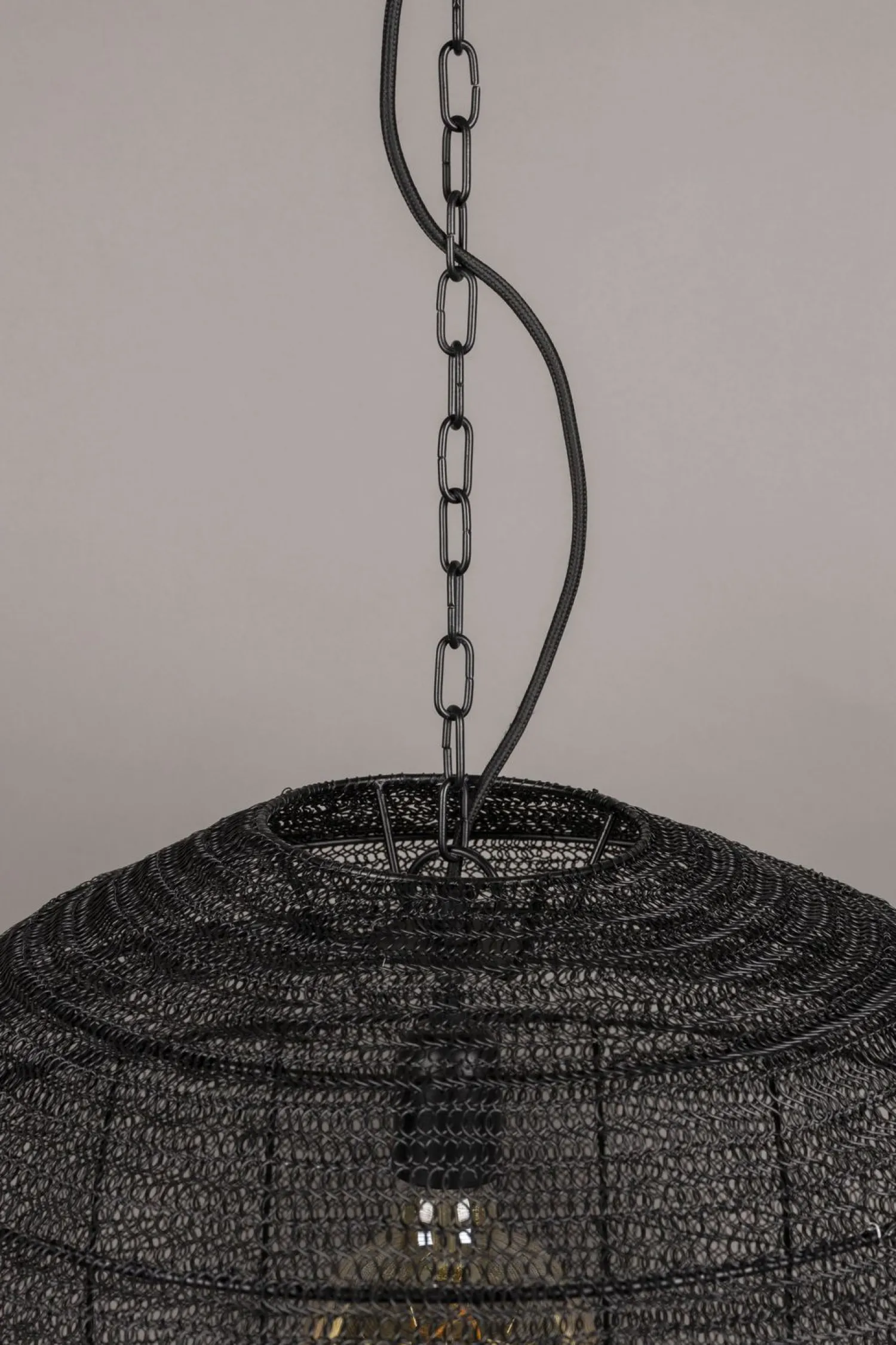 Industriële Hanglampen|Industriële Hanglampen-Dutchbone Meezan XL Hanglamp Black