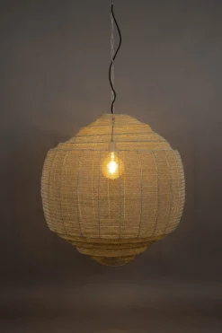 Hanglampen|Hanglampen-Dutchbone Meezan XL Hanglamp Sand Grey