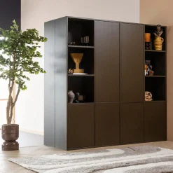 Tv-Meubels-WOOOD Meggy Cinewall Midden Bruin