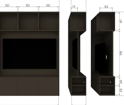 Tv-Meubels-WOOOD Meggy Tv-meubel Middenbruin