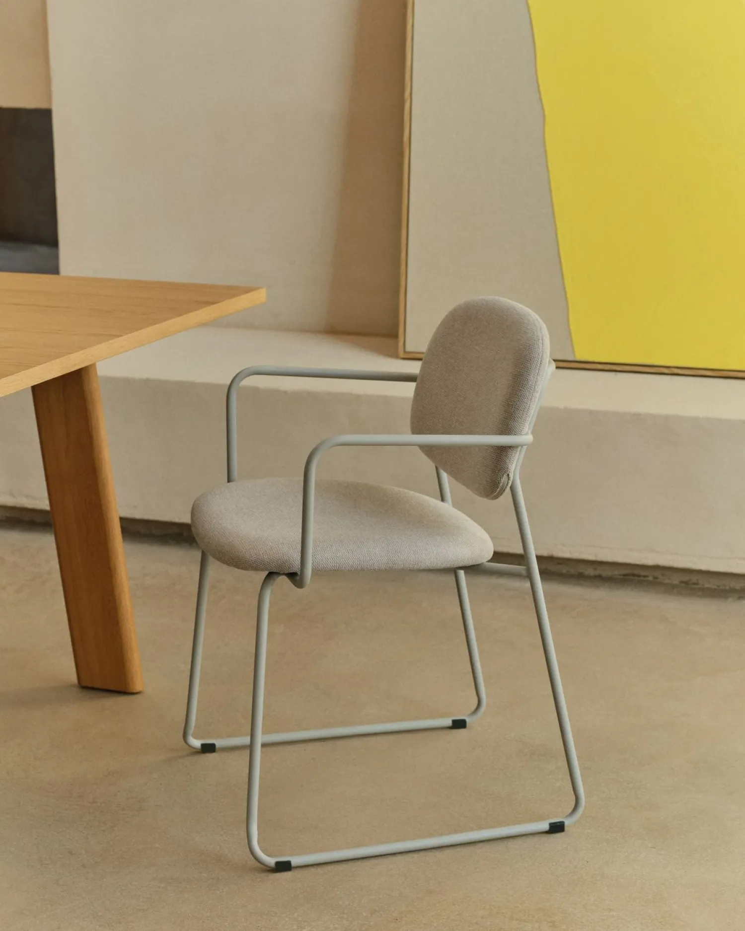 Eetkamerstoelen Met Armleuning-Kave Home Meli Armstoel Beige