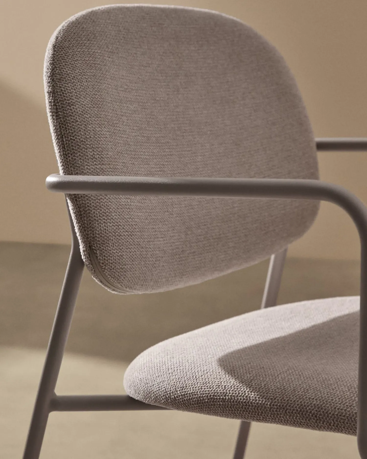 Eetkamerstoelen Met Armleuning-Kave Home Meli Armstoel Beige