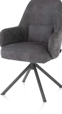 Eetkamerstoelen Met Armleuning-Henders en Hazel Melle Armstoel Antraciet
