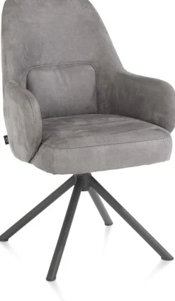 Eetkamerstoelen Met Armleuning-Henders en Hazel Melle Armstoel Charcoal