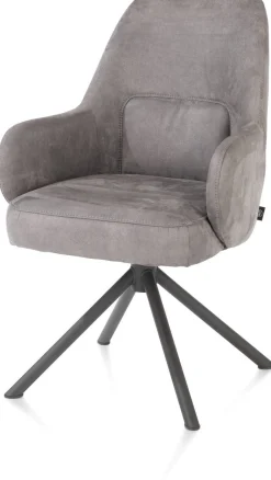 Eetkamerstoelen Met Armleuning-Henders en Hazel Melle Armstoel Charcoal