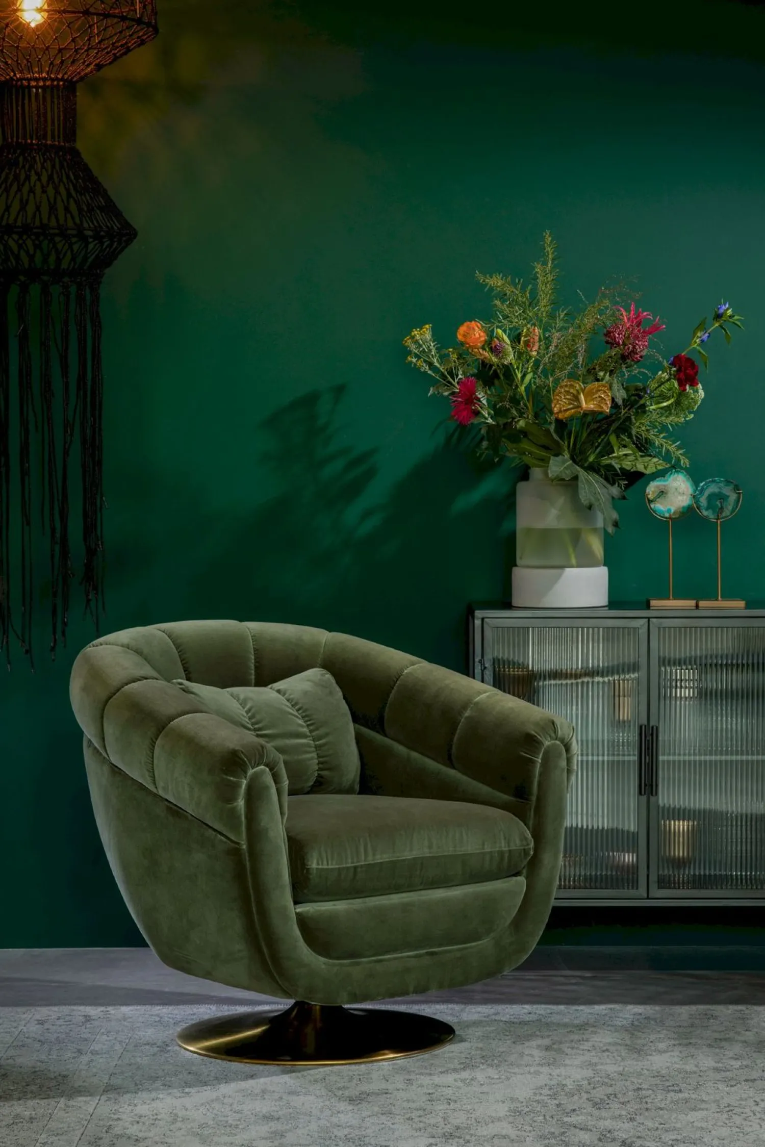 Ronde Fauteuils-Dutchbone Member Fauteuil Olive