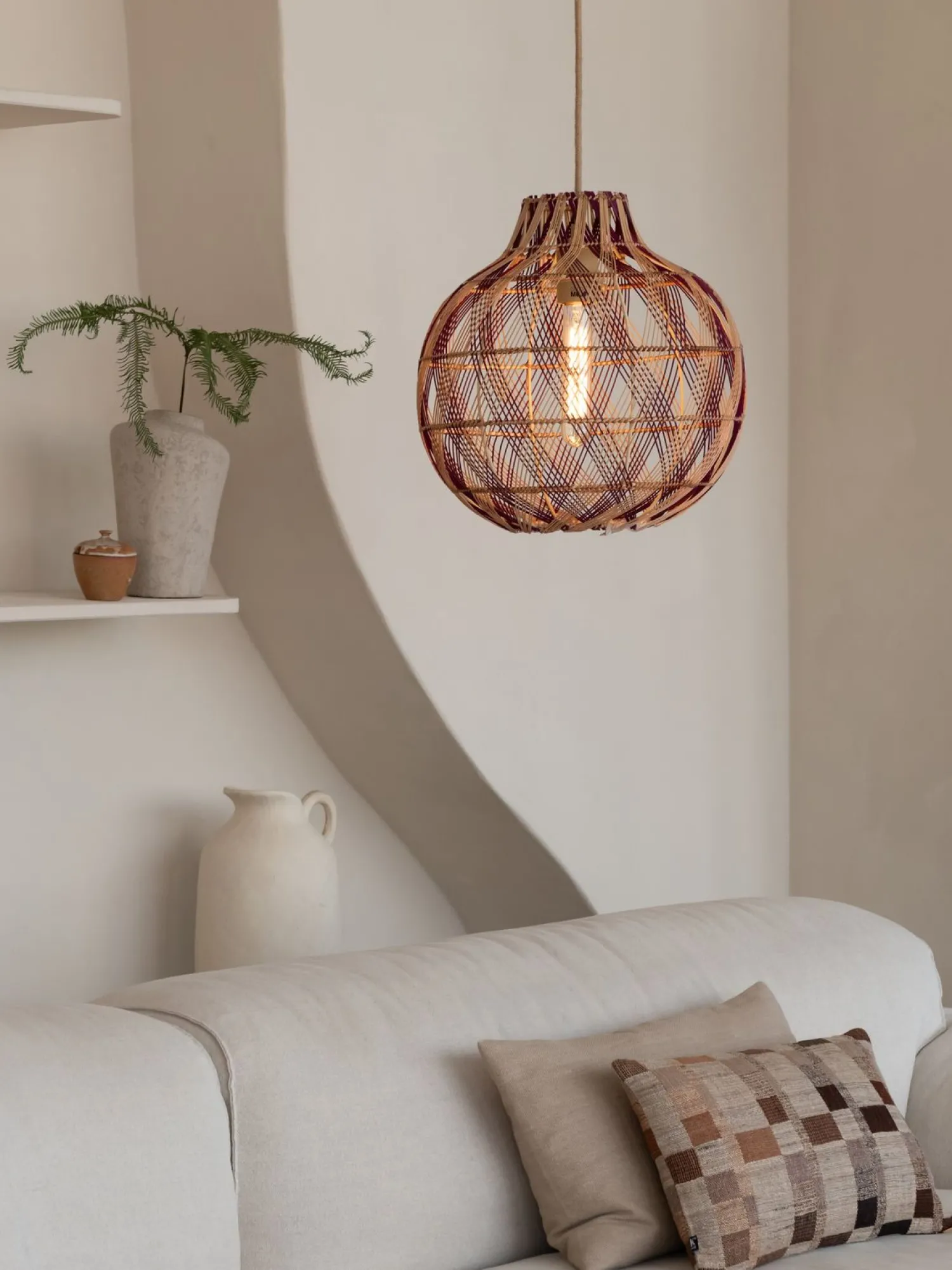 Hanglampen|Hanglampen-Good&Mojo Mendoza Hanglamp Natural, Brown