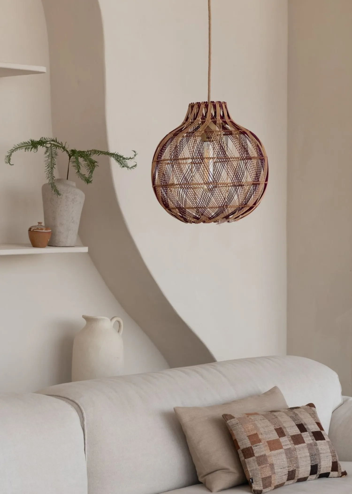 Hanglampen|Hanglampen-Good&Mojo Mendoza Hanglamp Natural, Brown