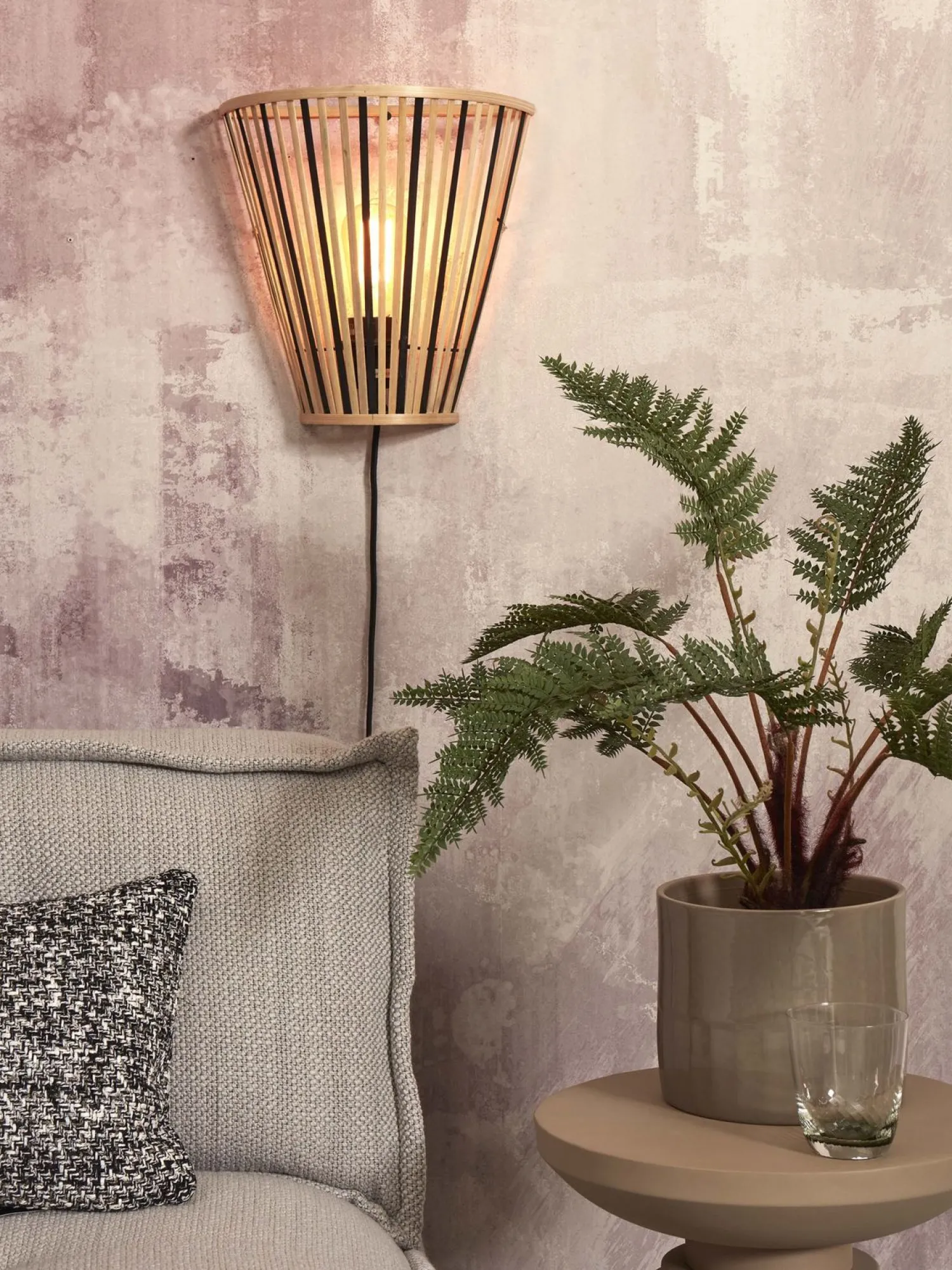 Wandlampen|Wandlampen-Good&Mojo Merapi Wandlamp Natural, Black