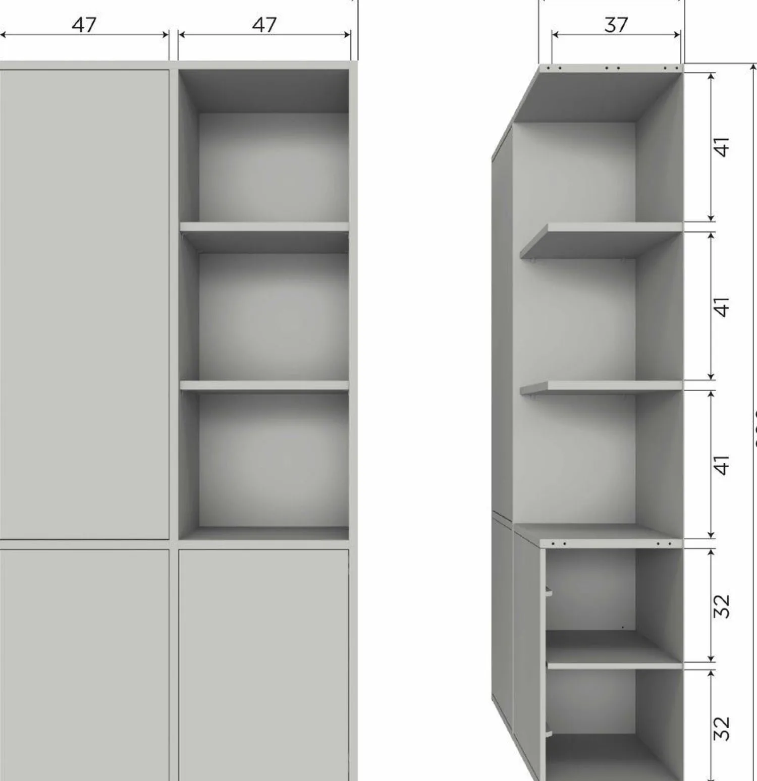 Opbergkasten|Opbergkasten-WOOOD Merel Opbergkast Dust
