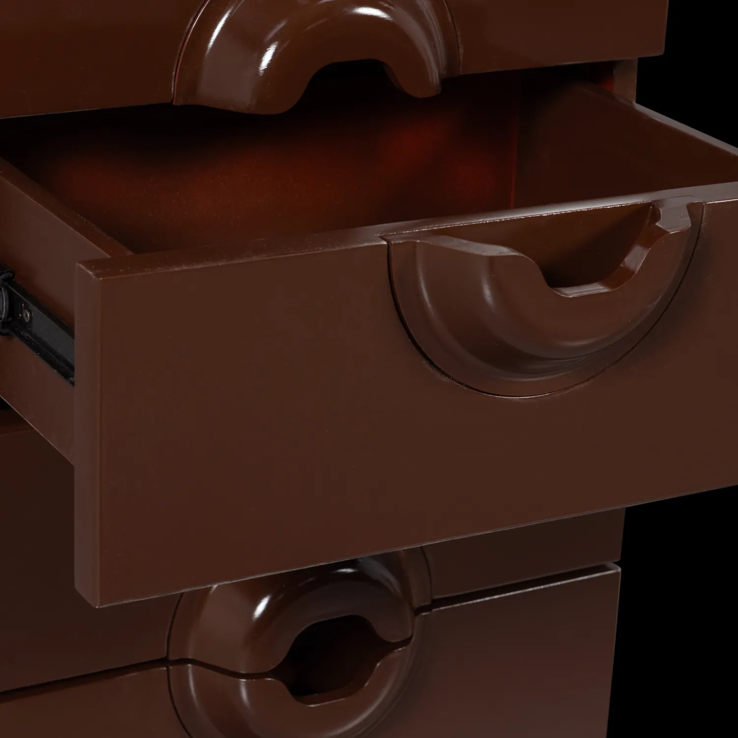 Ladekasten|Ladekasten-WOOOD Merge Hoge Ladekast Brown, Red