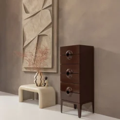 Ladekasten|Ladekasten-WOOOD Merge Hoge Ladekast Brown, Red