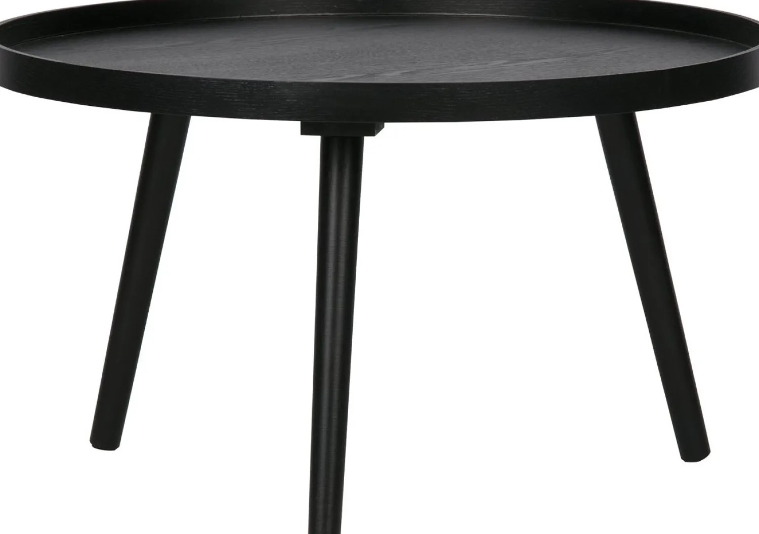 Houten Bijzettafels|Ronde Bijzettafels-WOOOD Mesa Bijzettafel Black