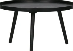 Houten Bijzettafels|Ronde Bijzettafels-WOOOD Mesa Bijzettafel Black