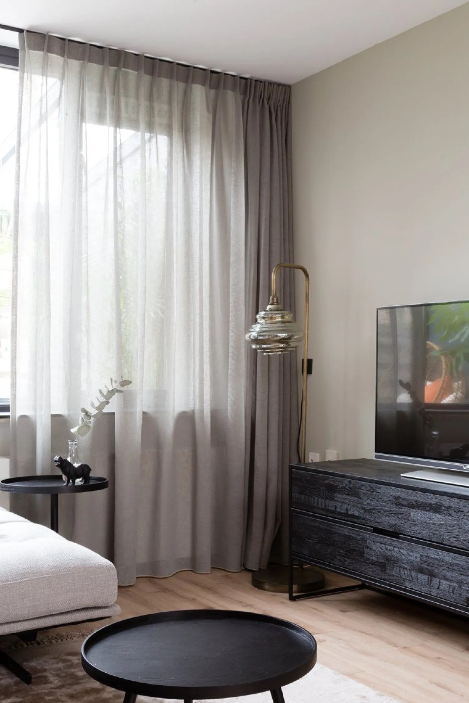 Houten Bijzettafels|Ronde Bijzettafels-WOOOD Mesa Bijzettafel Black