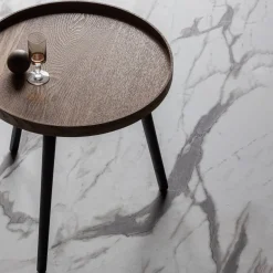 Houten Bijzettafels|Ronde Bijzettafels-WOOOD Mesa Natural Bijzettafel Naturel, Zwart