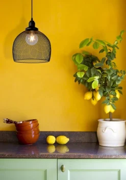 Industriële Hanglampen|Industriële Hanglampen-Lucide Mesh Hanglamp Zwart