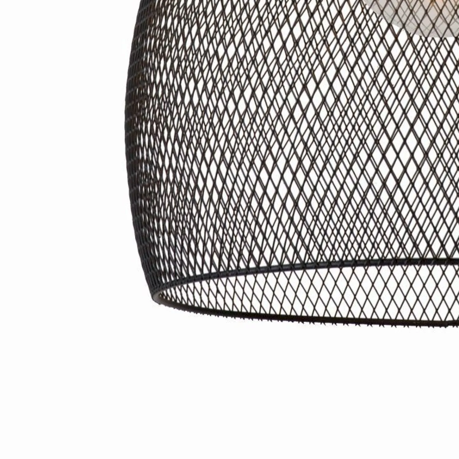 Industriële Hanglampen|Industriële Hanglampen-Lucide Mesh Hanglamp Zwart