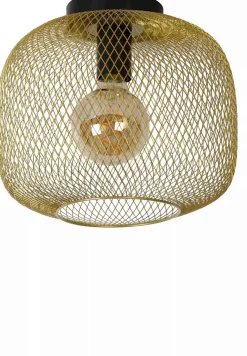 Plafondlampen|Plafondlampen-Lucide Mesh Plafondlamp Goud