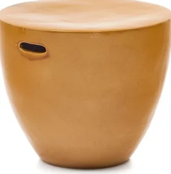 Tuintafels-Kave Home Mesquida Bijzettafel Mosterd