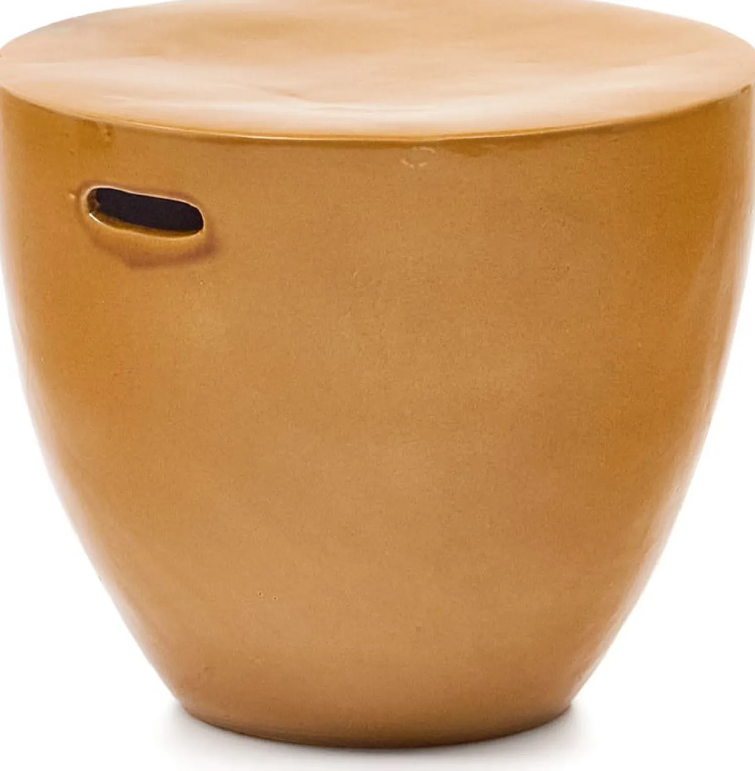 Tuintafels-Kave Home Mesquida Bijzettafel Mosterd