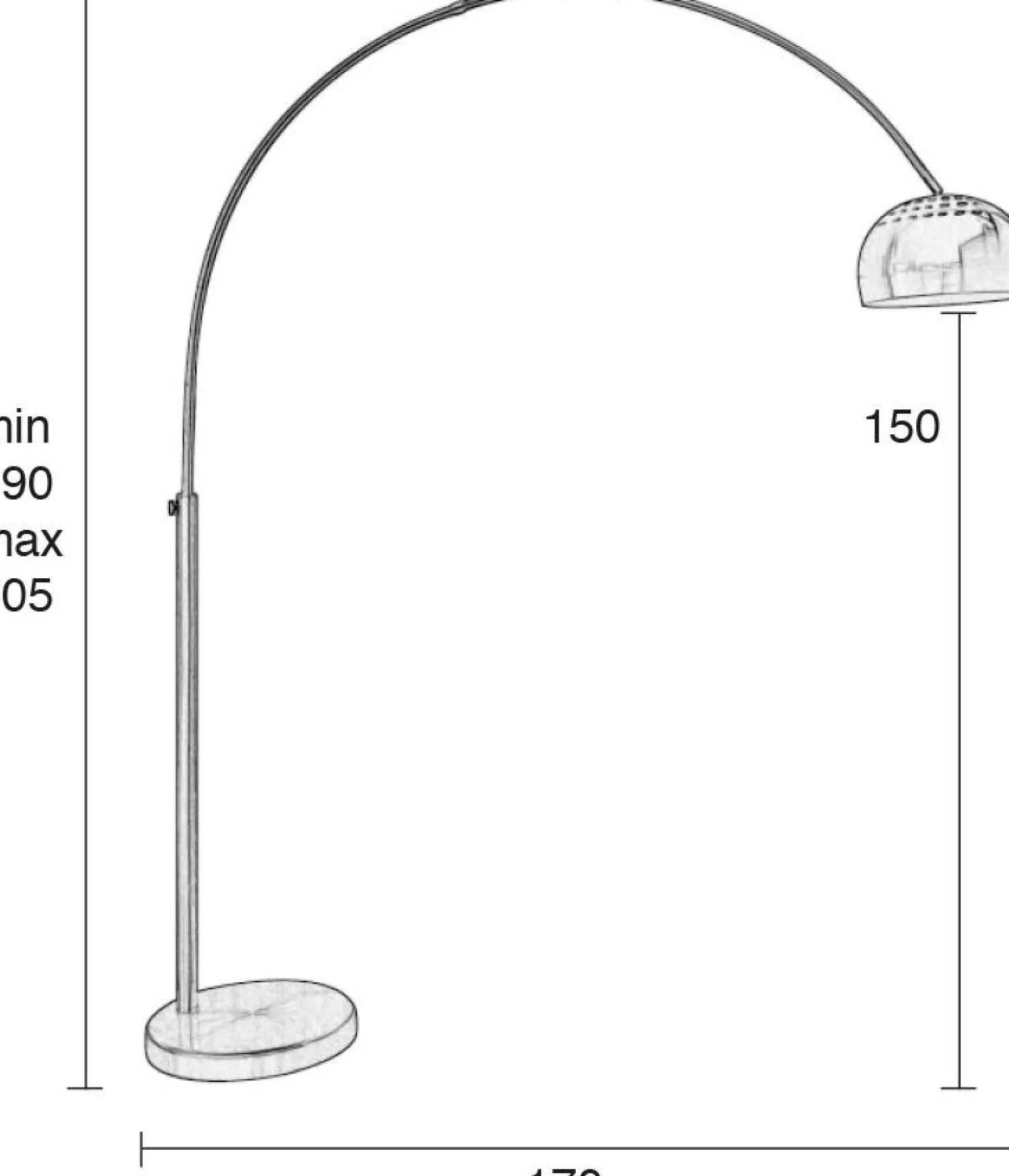 Vloerlampen|Vloerlampen-Zuiver Metal Bow Vloerlamp Copper