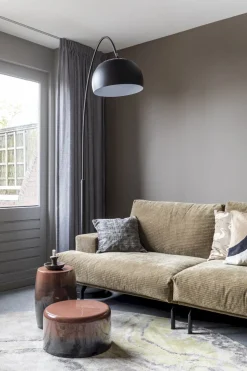 Moderne Vloerlampen|Vloerlampen-Zuiver Metal Bow Vloerlamp Black
