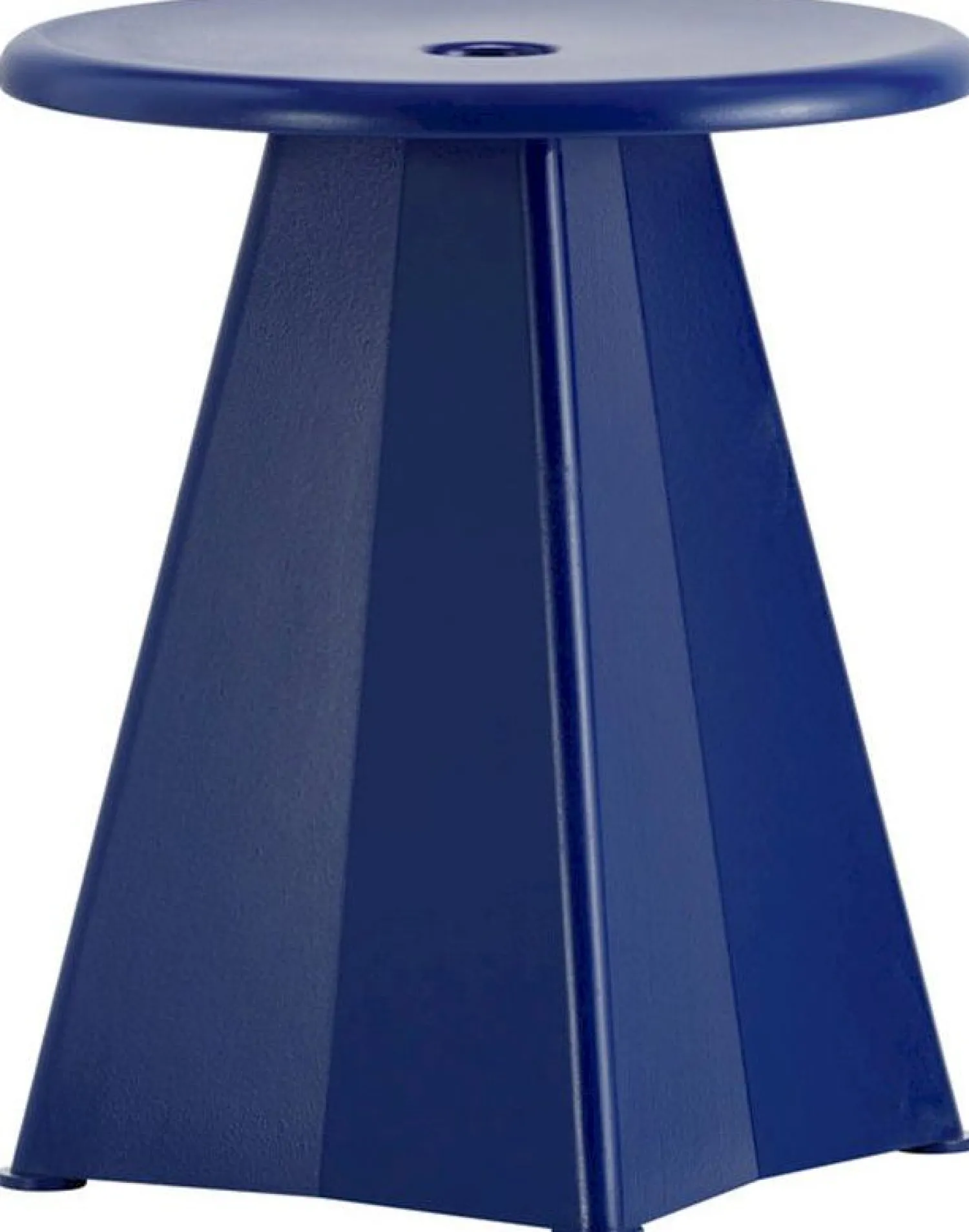 Poefjes & Krukjes-Vitra Metallique Tabouret Kruk Blue