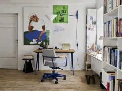 Poefjes & Krukjes-Vitra Metallique Tabouret Kruk Blue