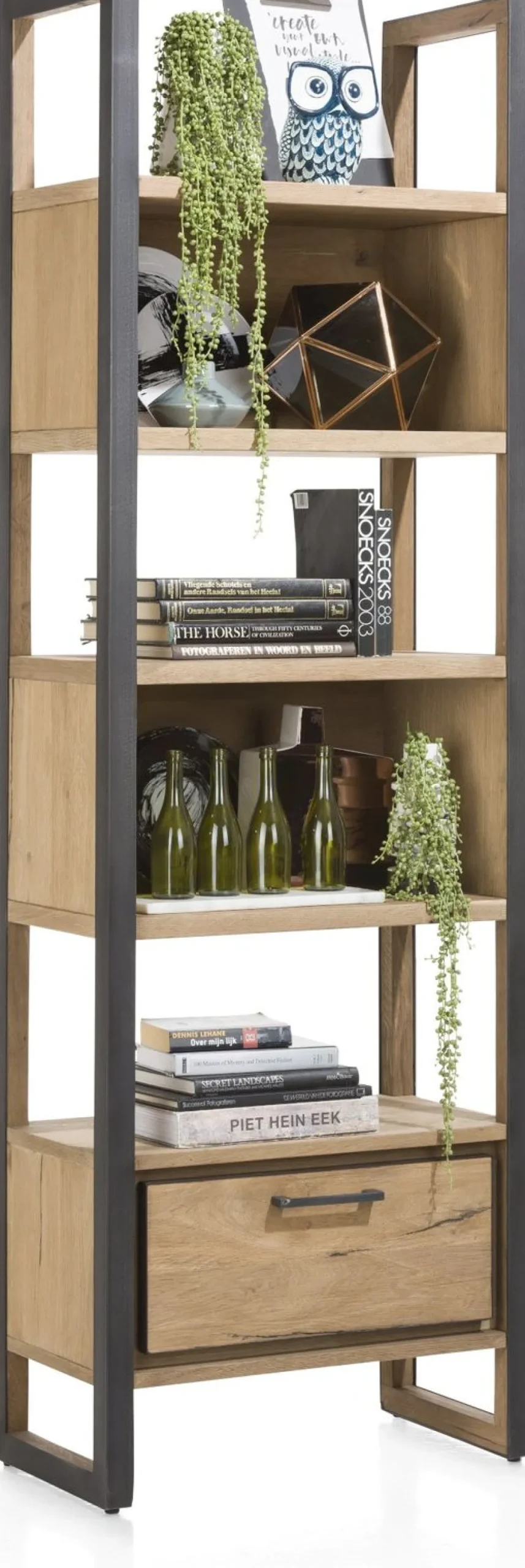 Boekenkasten-Henders en Hazel Metalo Boekenkast Railway Brown, Desert Black