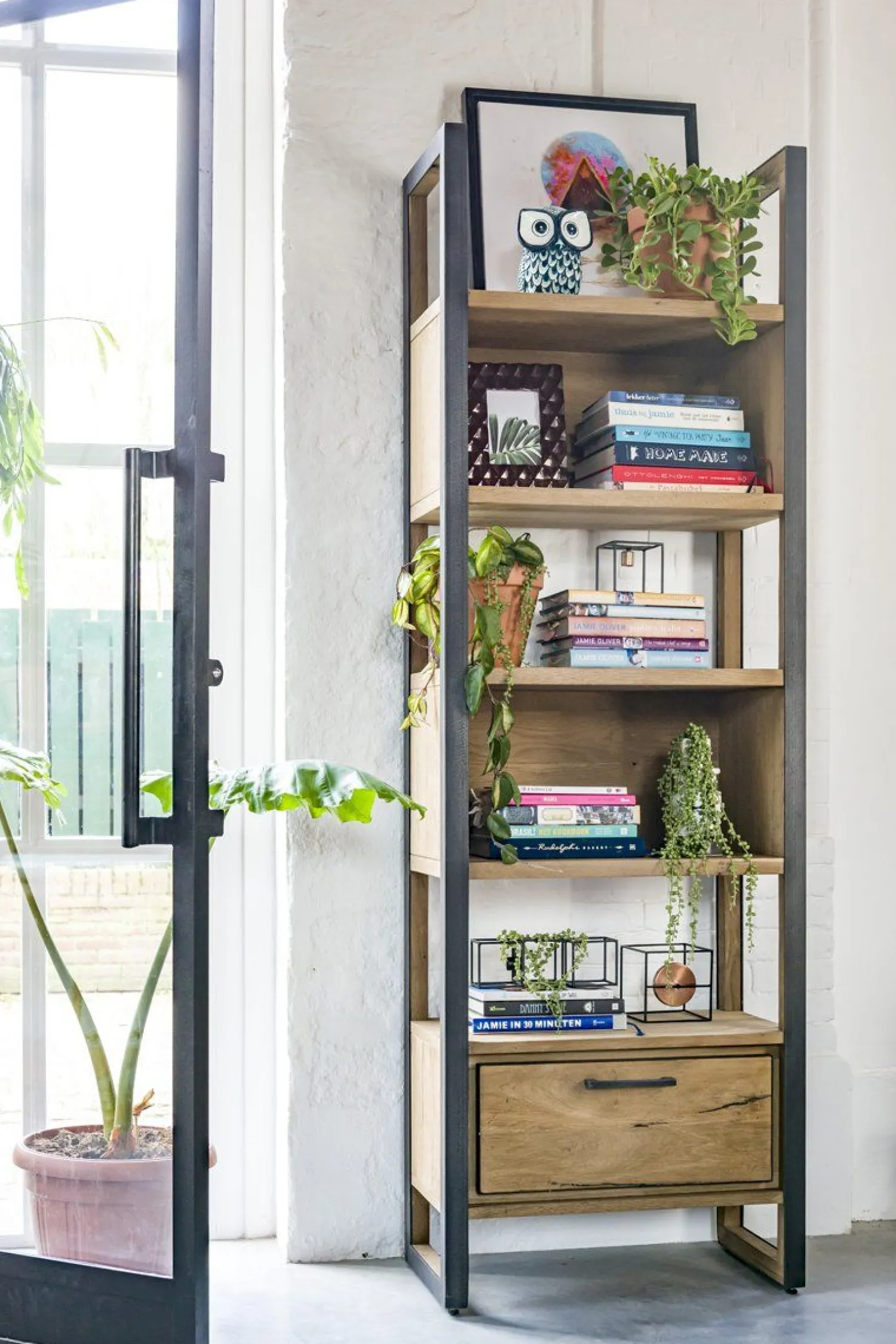 Boekenkasten-Henders en Hazel Metalo Boekenkast Railway Brown, Desert Black