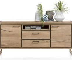 Dressoirs-Henders en Hazel Metalo Dressoir Railway Brown, Desert Black