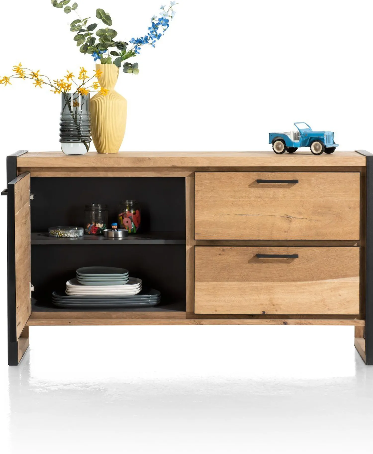 Dressoirs-Henders en Hazel Metalo Dressoir Railway brown