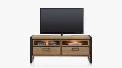 Tv-Meubels-Henders en Hazel Metalo Tv-meubel Railway Brown, Desert Black
